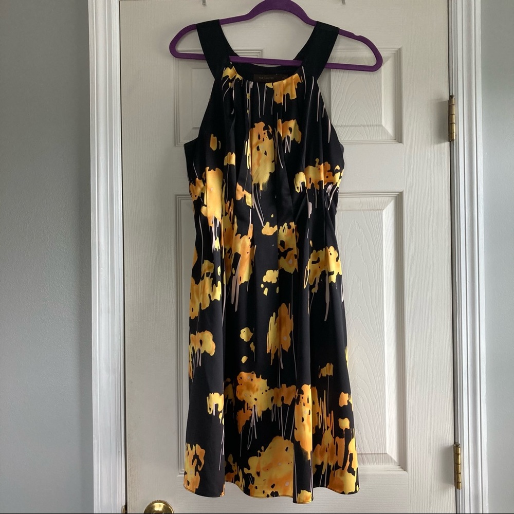 EUC yellow gold and black dress from The Limited